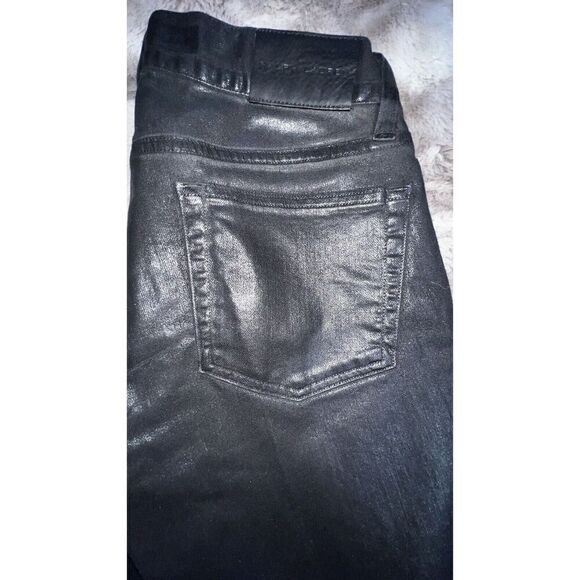 Ralph Lauren 109 Black Label Womens Sz 26 Black Coated Stretch Skinny Jeans - Picture 7 of 16